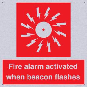 Fire alarm activated when beacon flashes
